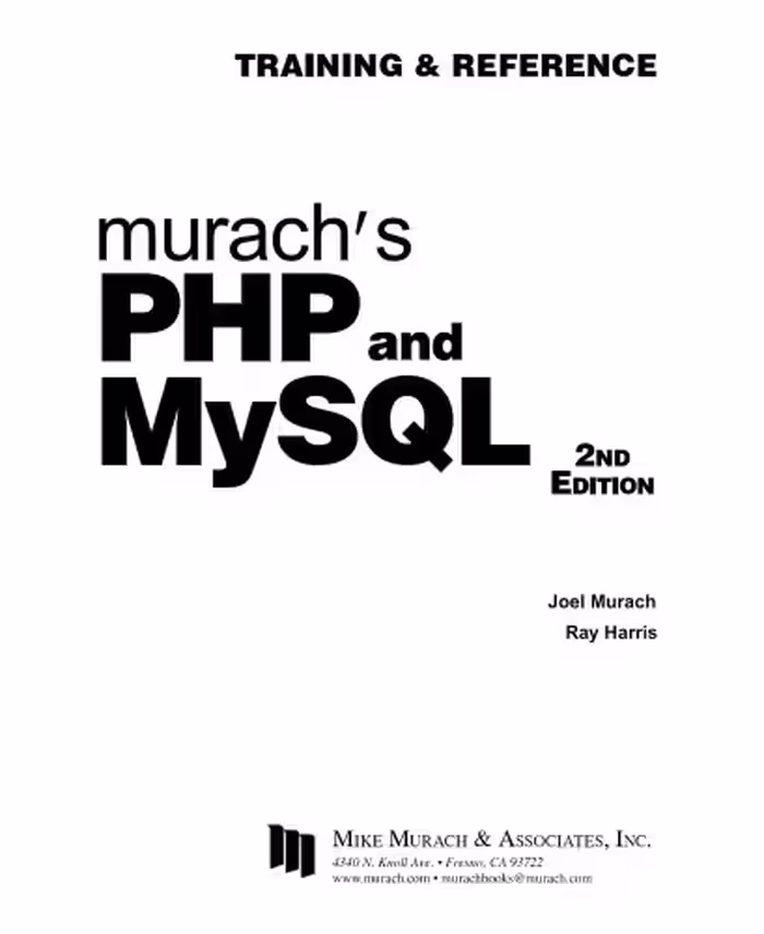 خرید و دانلود نسخه کامل کتاب Murach’s PHP and MySQL : training &amp; reference