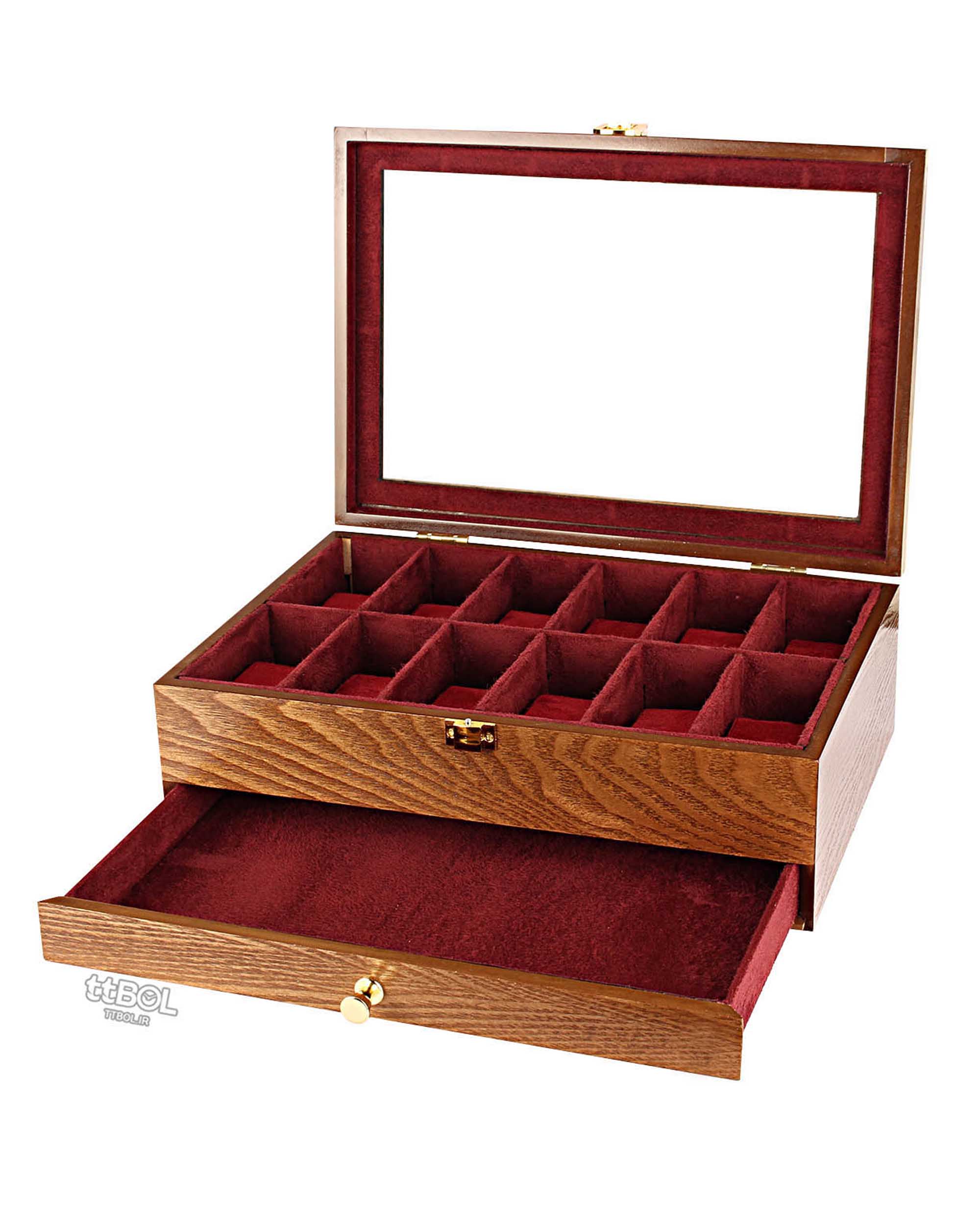 جعبه 12 تایی ساعت مچی و زیورآلات