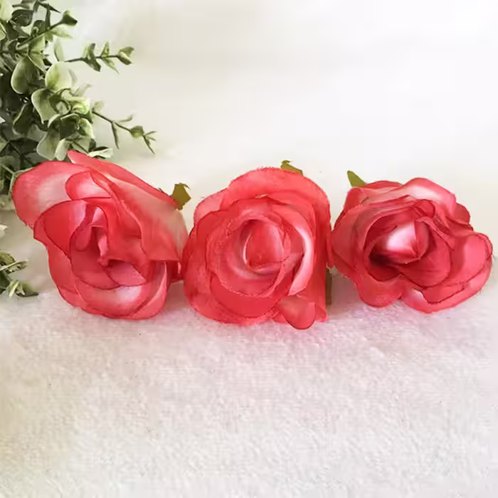 گل مصنوعی مدل سرگل رز کد 500 بسته 3 عددی