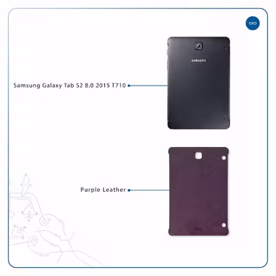 برچسب پوششی ماهوت مدل Purple-Leather مناسب برای تبلت سامسونگ Galaxy Tab S2 8.0 2015 T710