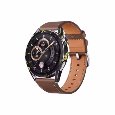 برچسب ماهوت طرح Graphite-Gold-Marble مناسب برای ساعت هوشمند هوآوی Watch GT 3 46mm