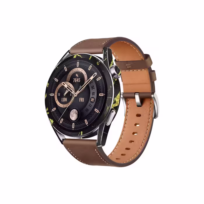 برچسب ماهوت طرح Graphite-Gold-Marble مناسب برای ساعت هوشمند هوآوی Watch GT 3 46mm