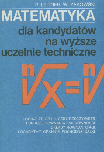 خرید و دانلود نسخه کامل کتاب Matematyka dla kandydatów na wyższe uczelnie techniczne
