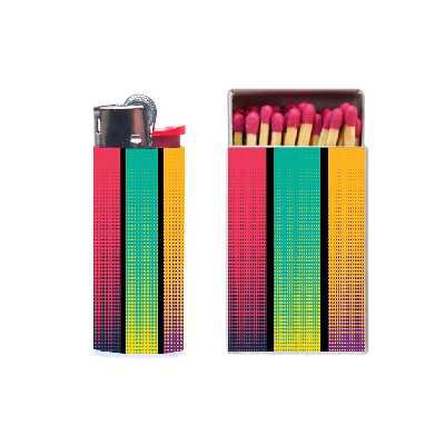 فندک مدل رنگی کد 420 به همراه کبریت