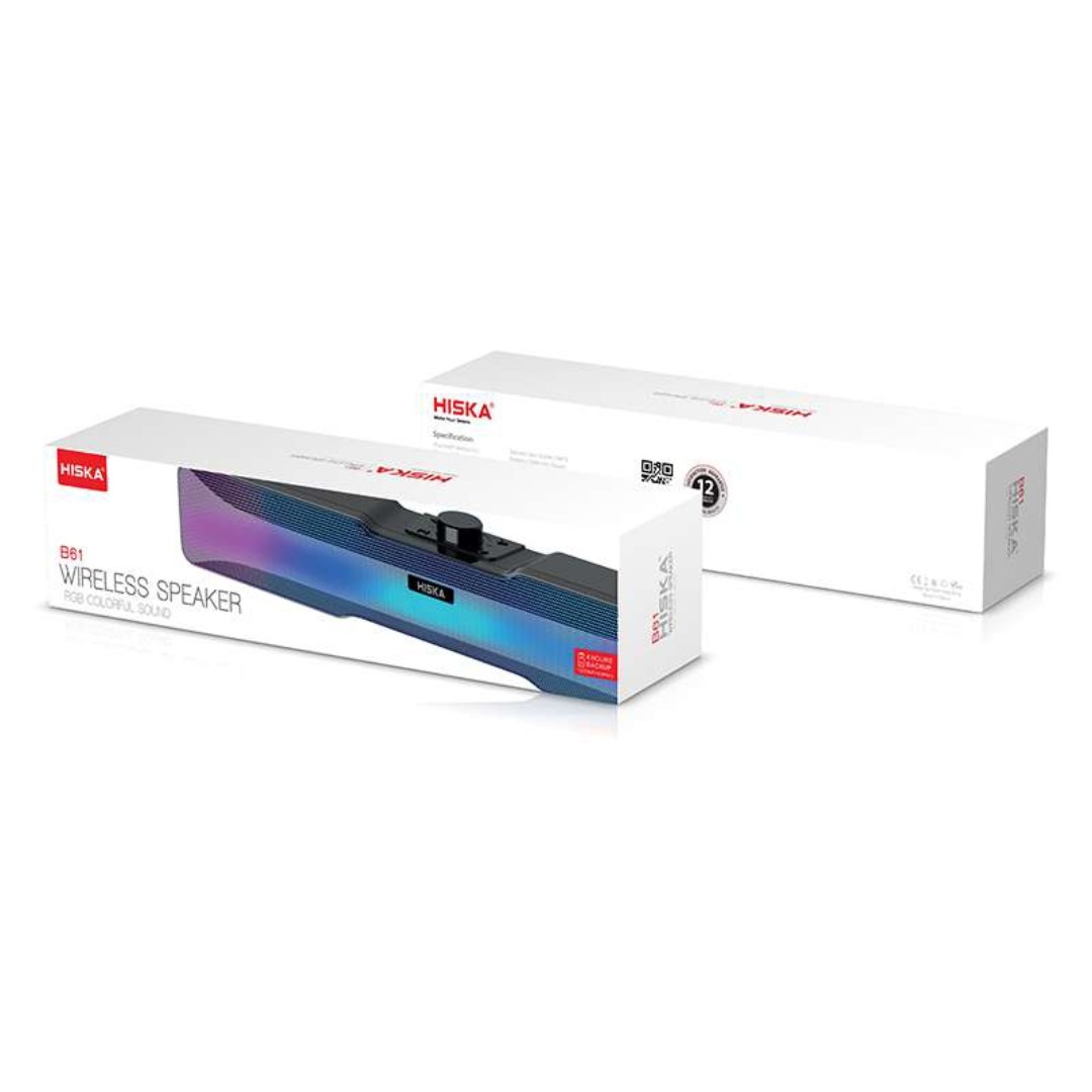 اسپیکر بلوتوثی قابل حمل هیسکا  مدل B61  رنگ مشکی 

