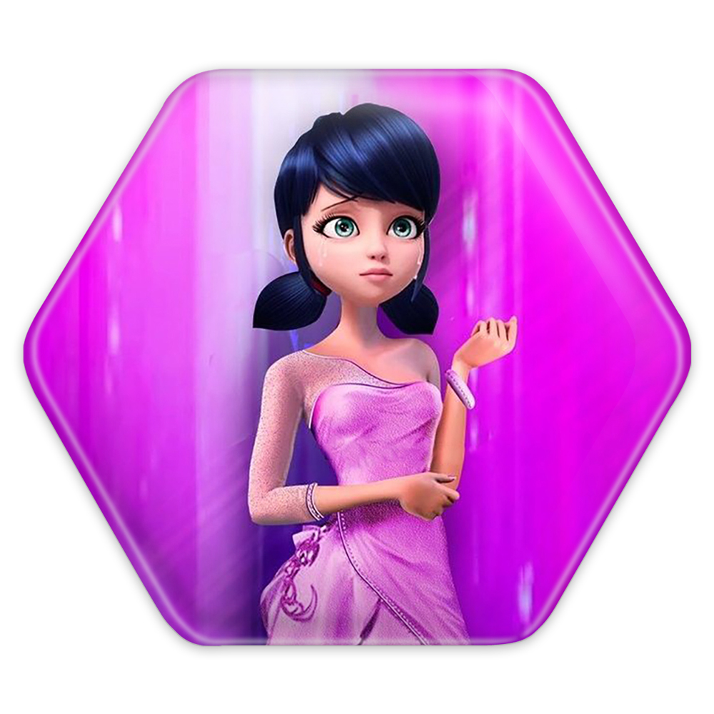 پیکسل خندالو طرح دختر کفشدوزکی مدل شش ضلعی کد 3501