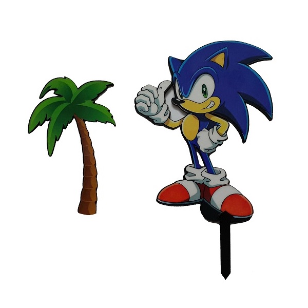 تاپر تزیین کیک به گز مدل سونیک مجموعه 2 عددی