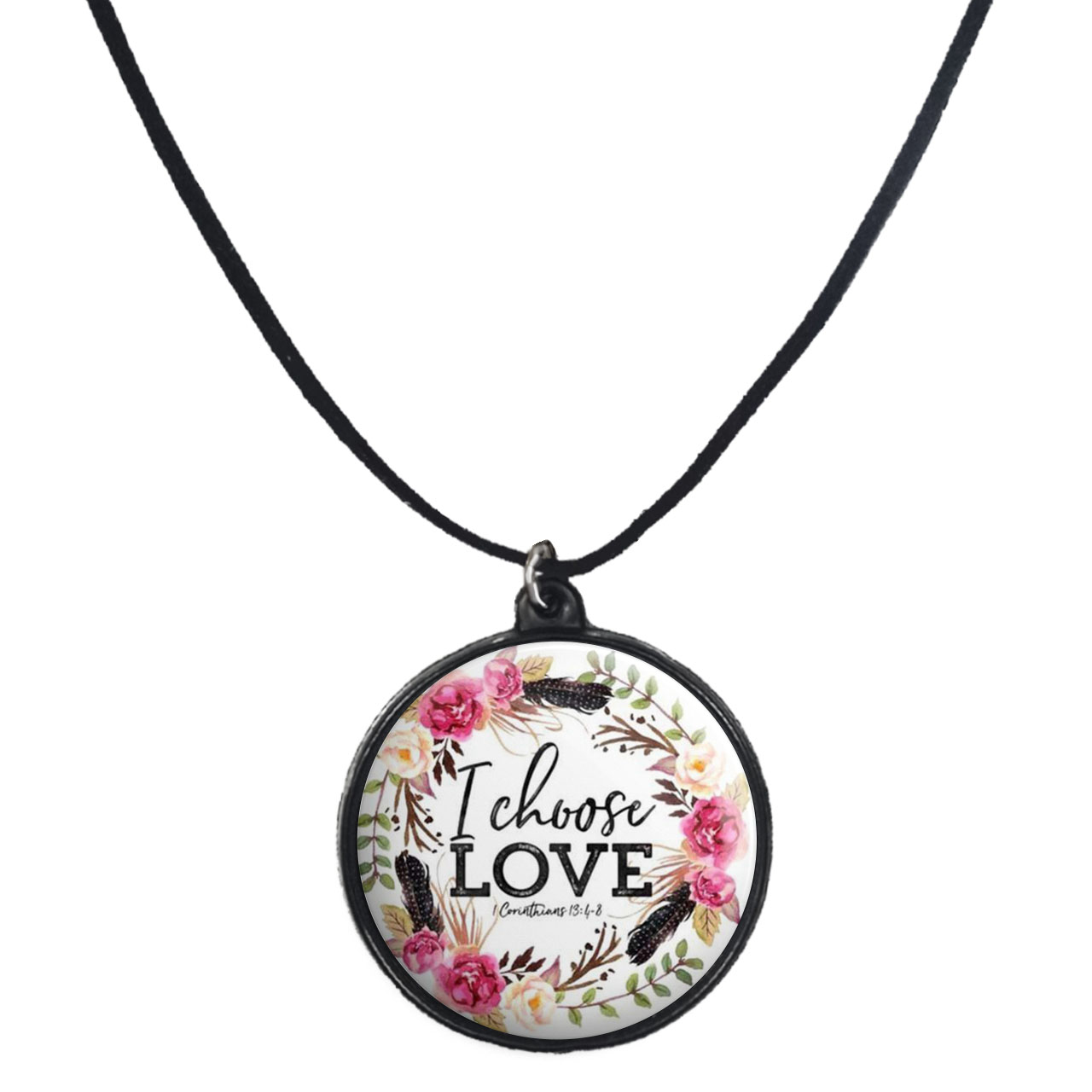 گردنبند پرمانه طرح عاشقانه کد pmb.8008 مدل دو طرفه