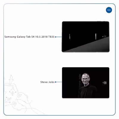 برچسب پوششی ماهوت مدل Steve Jobs مناسب برای تبلت سامسونگ Galaxy Tab S4 10.5 2018 T835