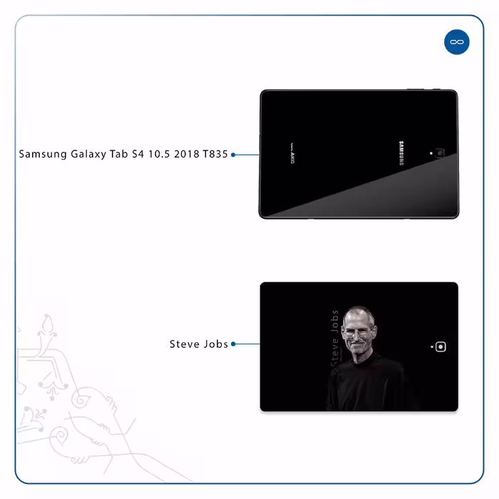 برچسب پوششی ماهوت مدل Steve Jobs مناسب برای تبلت سامسونگ Galaxy Tab S4 10.5 2018 T835