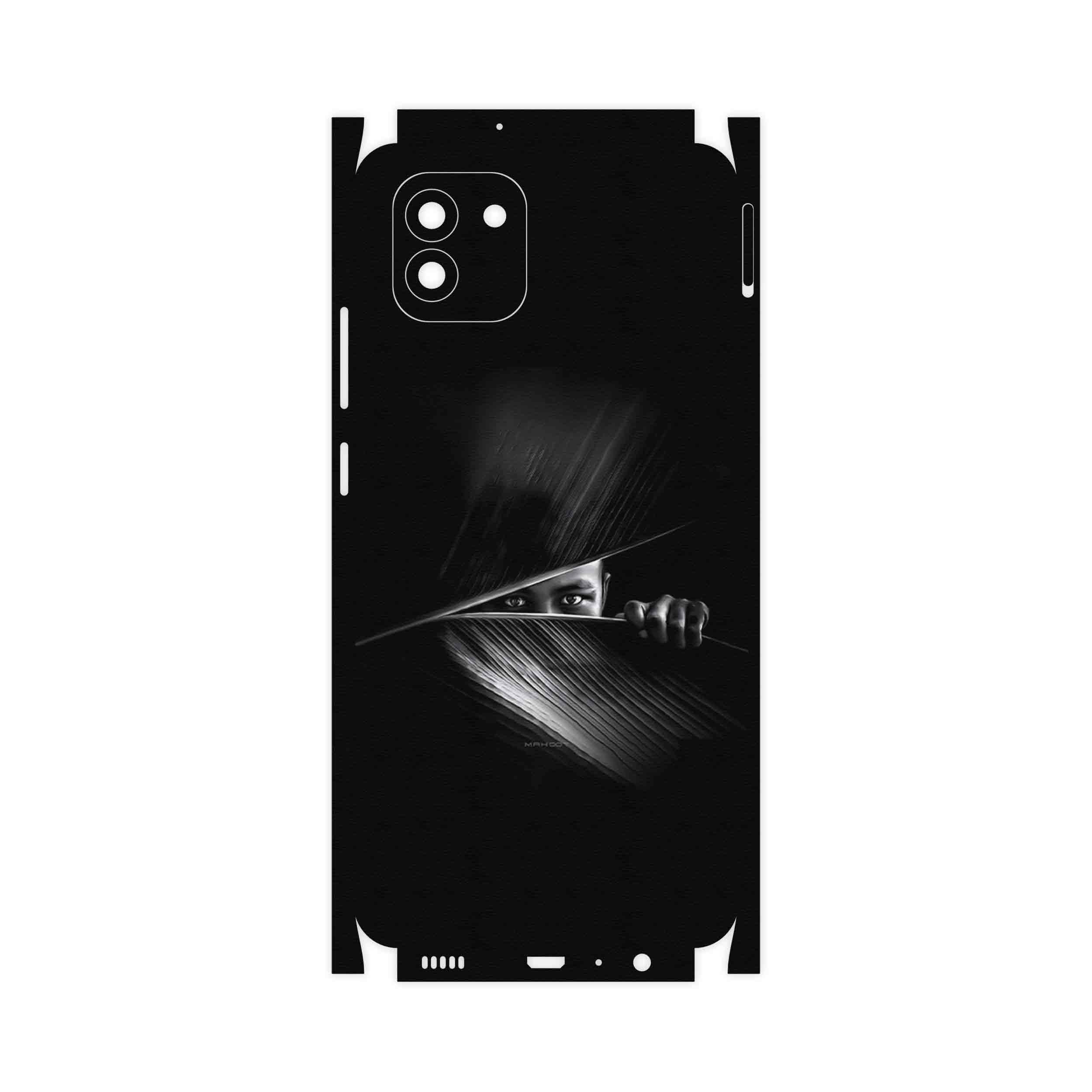 برچسب پوششی ماهوت مدل Black Portrait-FullSkin مناسب برای گوشی موبایل سامسونگ Galaxy A03