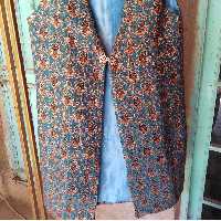 جلیقه ترمه آبی 