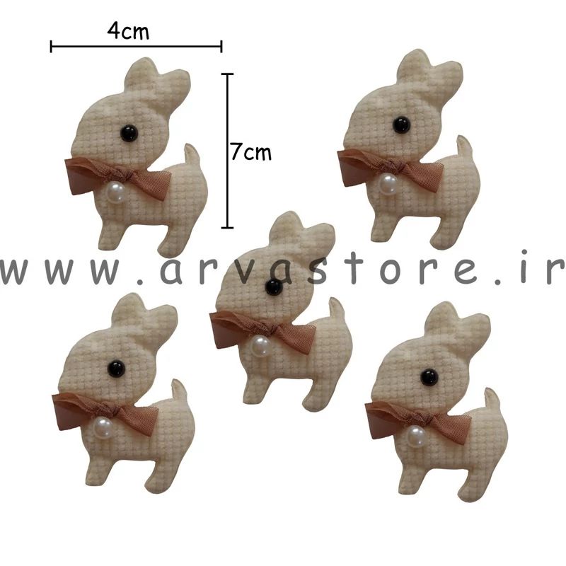 استیکر پارچه و لباس مدل تکه دوزی عروسکی کد 2 مجموعه 5 عددی