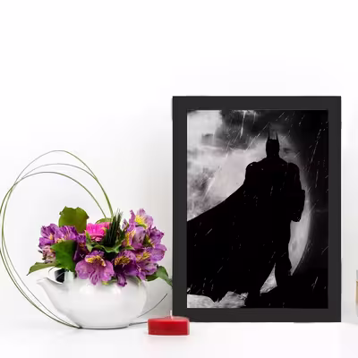 تابلو گالری چهره پرداز رخ مدل بتمن طرح Batman Black Shadow کد GCPA_10011