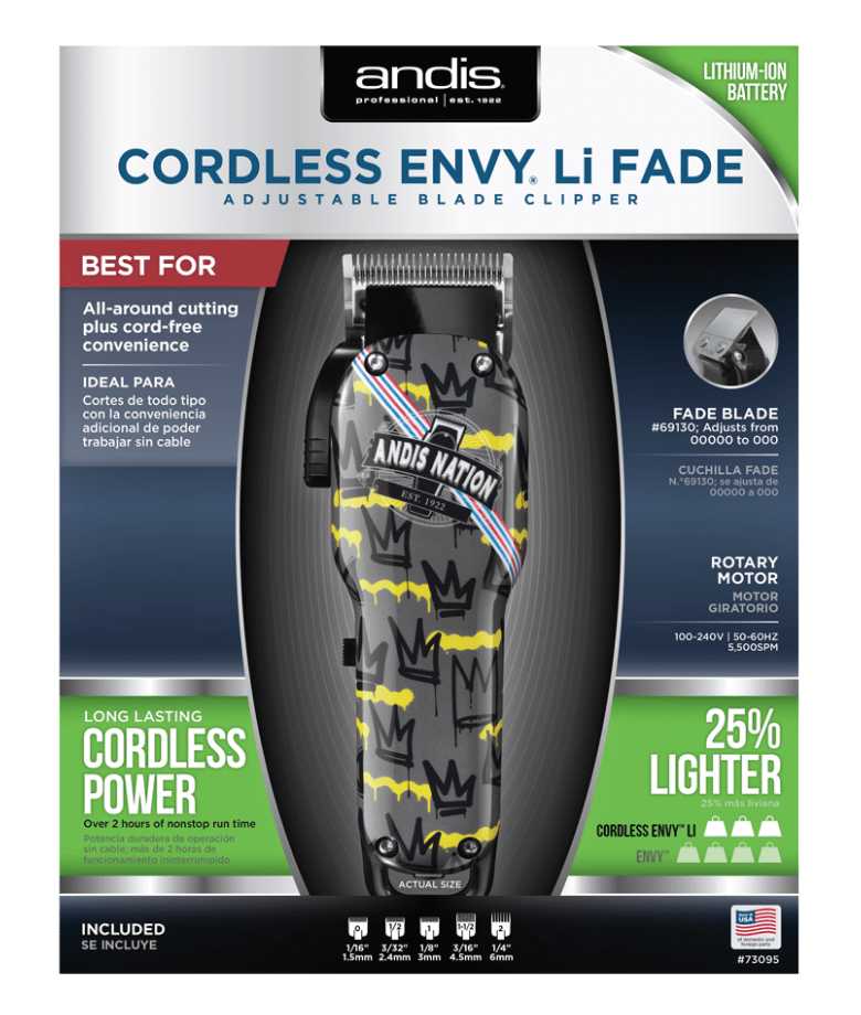 ماشین اصلاح اندیس نیشن Andis Cordless Envy Li Fade Nation - فروشگاه رایمون