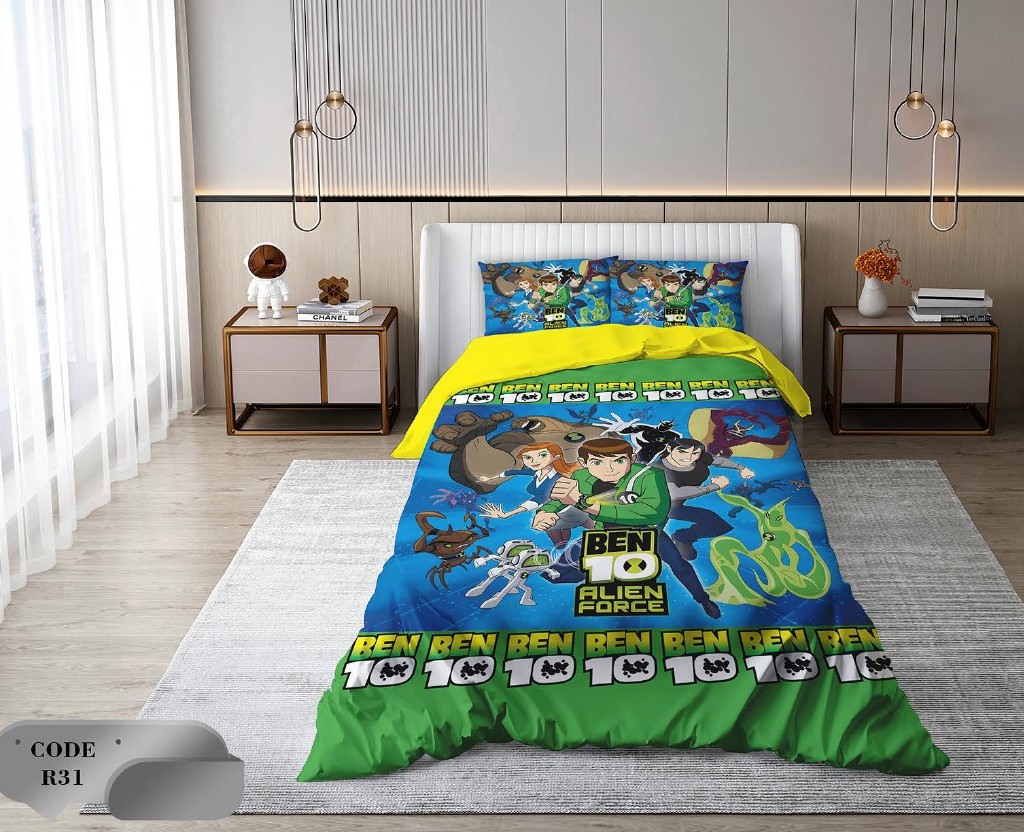 سرویس روتختی 2 نفره 6 تکه ابعاد 225 ×235 کشدار ضد حساسیت و عرق کد R31 | ست خواب و ست روتختی