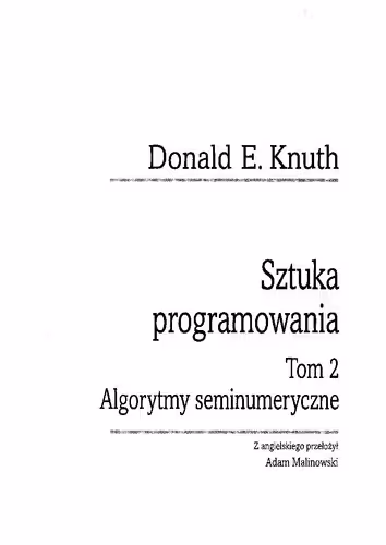 خرید و دانلود نسخه کامل کتاب Sztuka Programowania. Tom 2. Algorytmy seminumeryczne