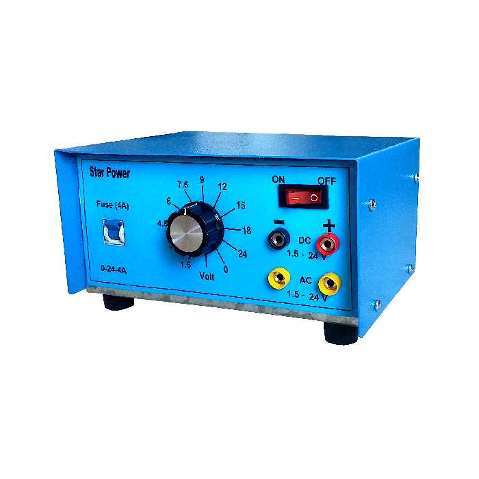 منبع تغذیه الکتریکی 1.5 تا 24 ولت 4 آمپر استار پاور مدل 0244A10