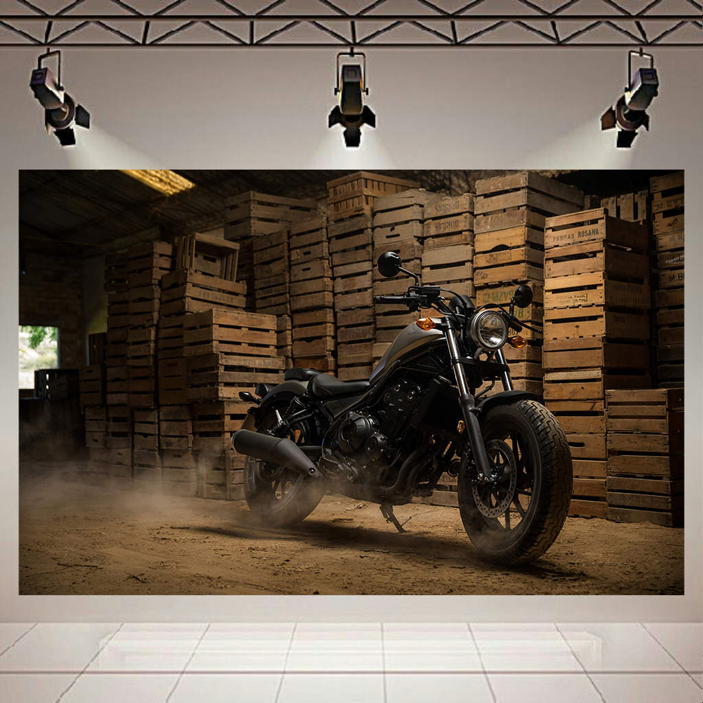 تابلو شاسی طرح موتور مدل Honda Rebel 500 کد AR691