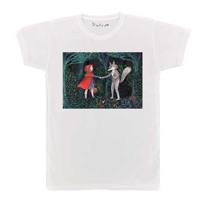 تی شرت بچگانه پرمانه طرح شنل قرمزی کد pmt.6265