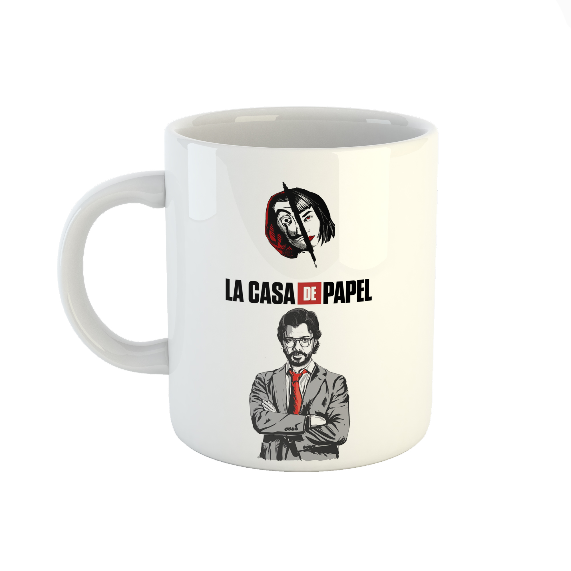 ماگ طرح la casa de papel خانه کاغذی مدل پروفوسور کد 1078