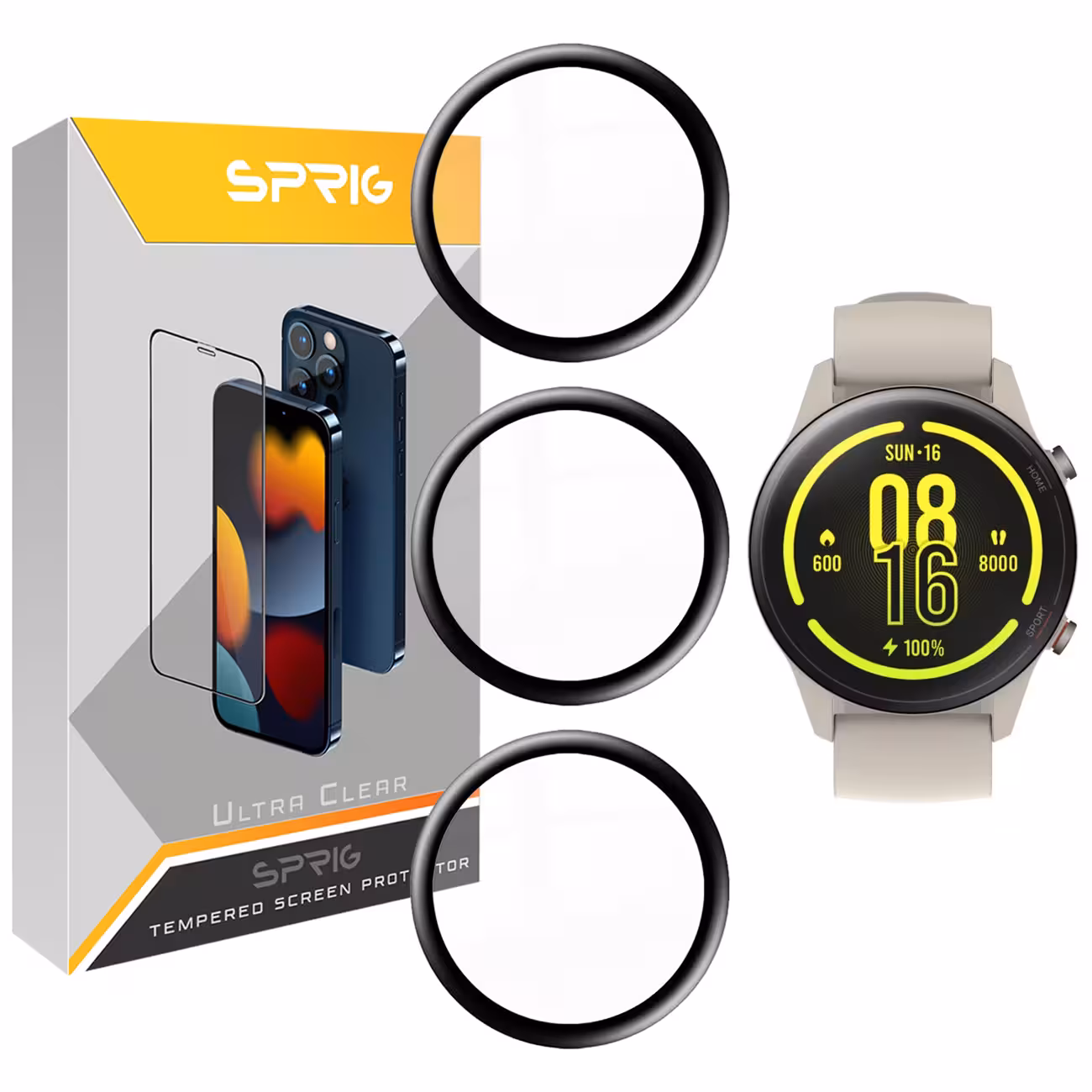 محافظ صفحه نمایش نانو اسپریگ مدل SPG مناسب برای ساعت هوشمند شیائومی Mi Watch Color Sport بسته سه عددی