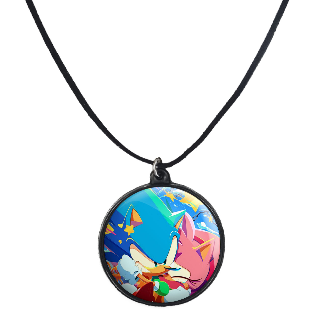 گردنبند پرمانه طرح سونیک کد pmb.15014 مدل دو طرفه