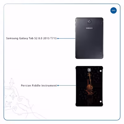 برچسب پوششی ماهوت مدل Persian Fiddle Instrument مناسب برای تبلت سامسونگ Galaxy Tab S2 8.0 2015 T715
