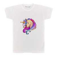 تی شرت بچگانه پرمانه طرح تک شاخ کد pmt.658