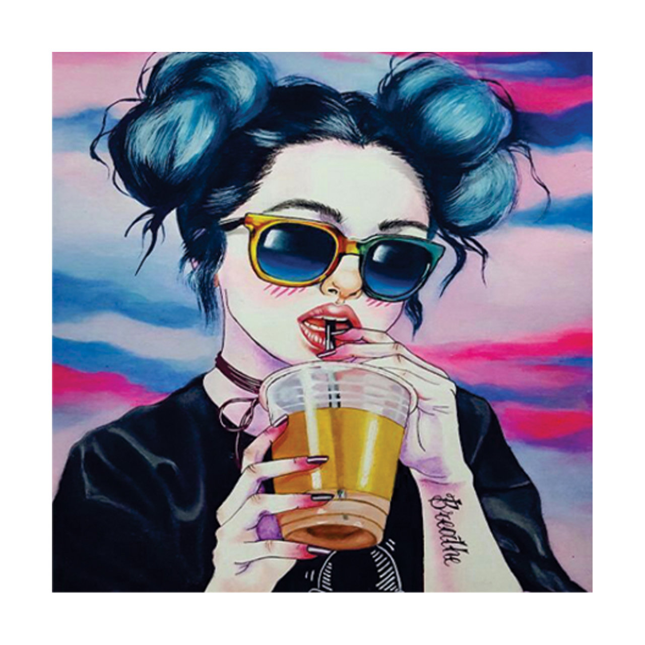 استیکر لپ تاپ طرح دختر کد 2050