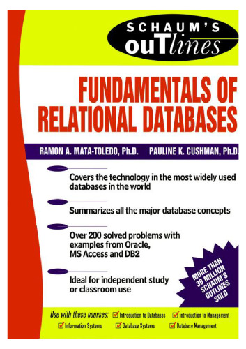 خرید و دانلود نسخه کامل کتاب Schaum's Outline of Fundamentals of Relational Databases