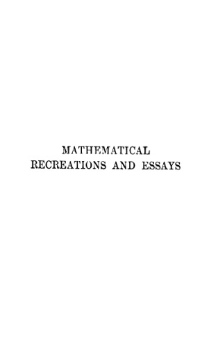 خرید و دانلود نسخه کامل کتاب Mathematical Recreations and Essays