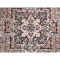 فرش ماشینی زمرد مشهد مدل 22000 زمینه گردویی