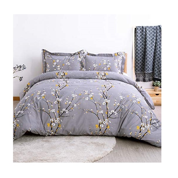 سرویس ملحفه مدل گل یخ یک نفره دو تکه