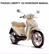 کتاب دفترچه راهنمای موتورسیکلت پیاجیو PIAGGIO LIBERTY 125 - 200 4tempi - به زبان انگلیسی