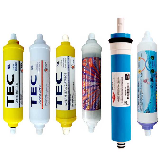  فیلتر دستگاه تصفیه کننده آب مدل FILTER RO- AT6Q مجموعه 6 عددی