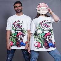 تیشرت ست دونفره طرح ماریو قارچ خور| فری سایز و لانگ خرید آنلاین از رگال من