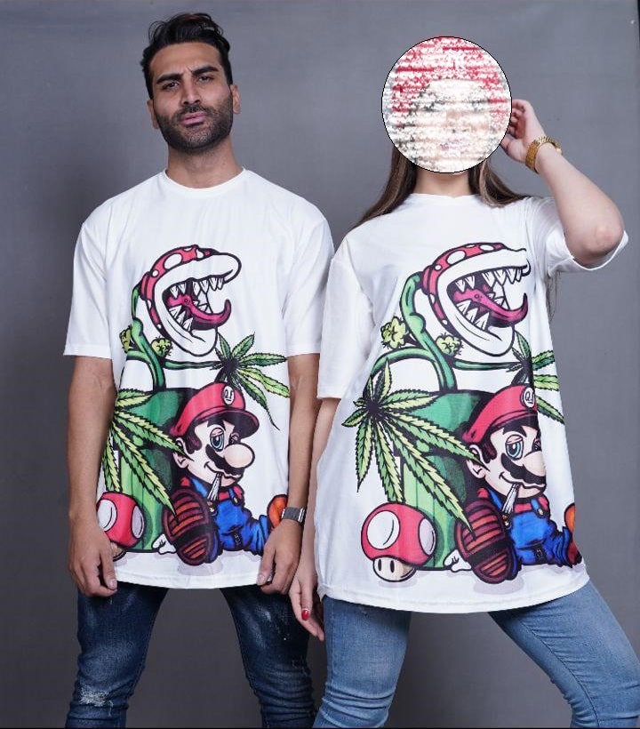 تیشرت ست دونفره طرح ماریو قارچ خور| فری سایز و لانگ خرید آنلاین از رگال من