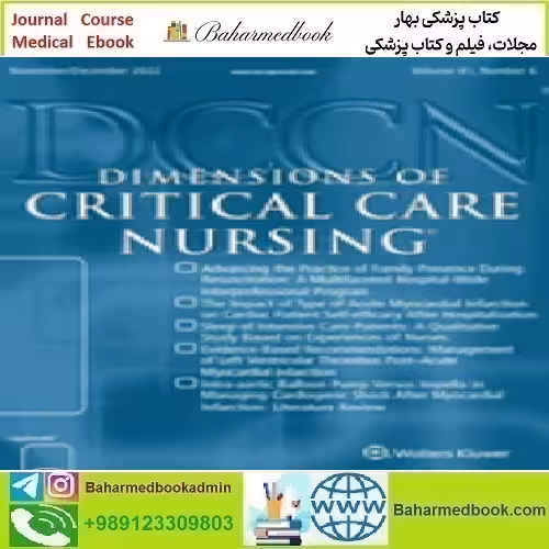 Dimensions of Critical Care Nursing Volume 41 1 to 6 2022