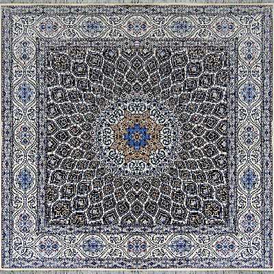 فرش دستبافت چهار متری مدل گنبد نائین کد 592