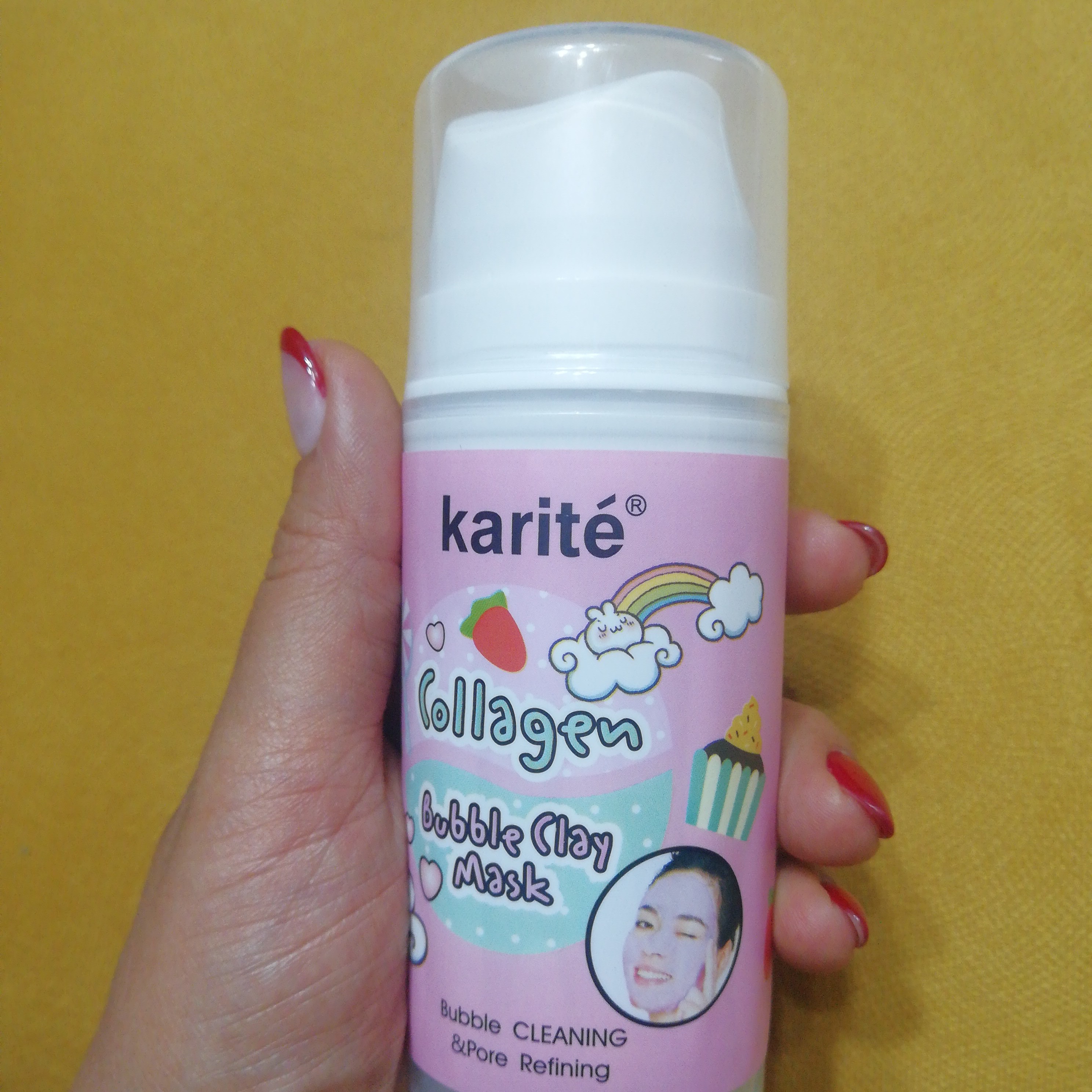 ماسک صورت حبابی  کلاژن  کاریته مدل bubble clay