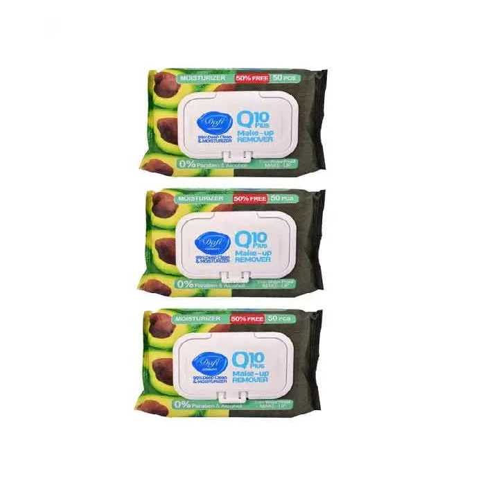 دستمال مرطوب دافی مدل 1 Q10 moisturizer مجموعه 3 عددی