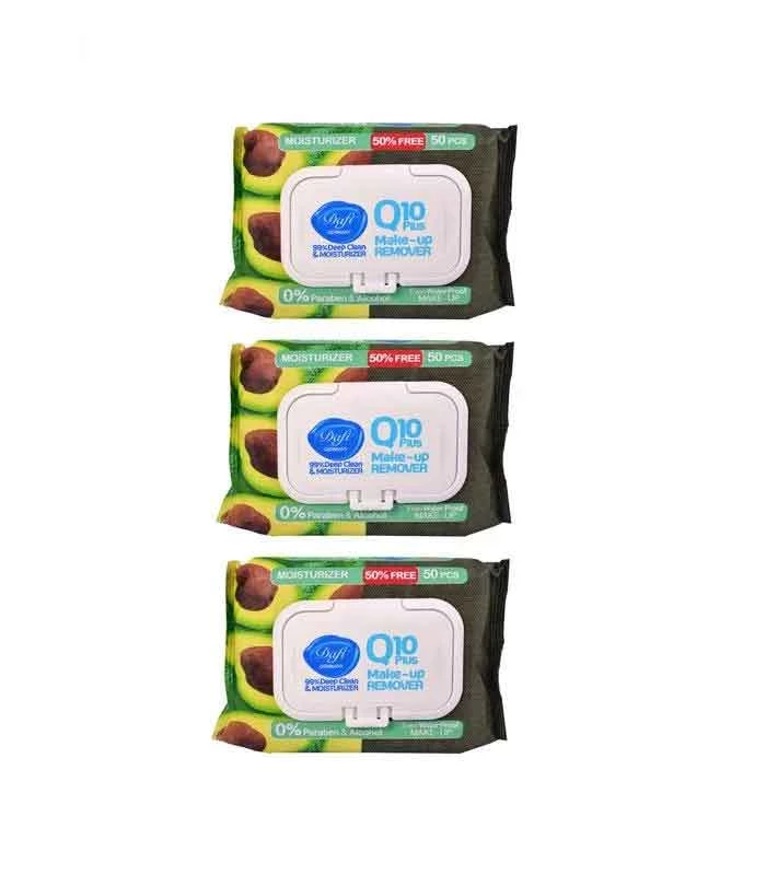 دستمال مرطوب دافی مدل 1 Q10 moisturizer مجموعه 3 عددی