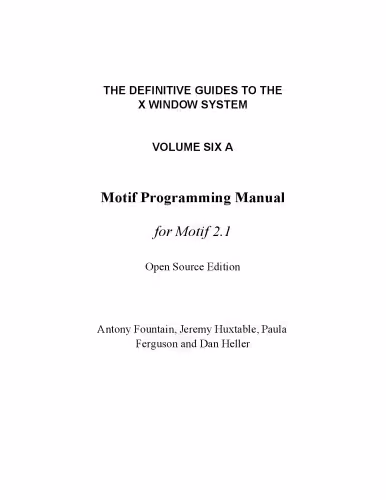 خرید و دانلود نسخه کامل کتاب Motif Programming Manual, Vol 6A