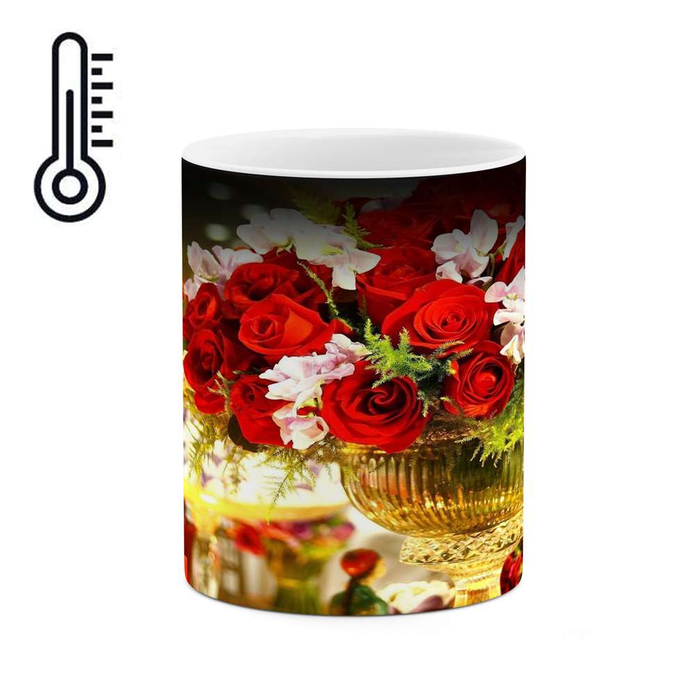 ماگ حرارتی طرح گل مدل mgh11274