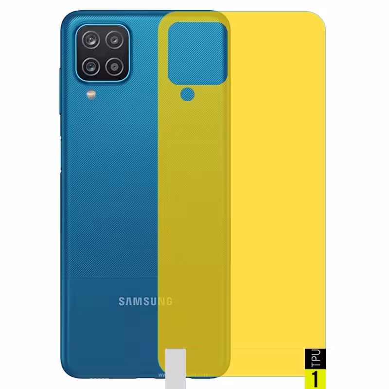 برچسب نانو پشت گوشی Samsung Galaxy A12 / M12 مدل فول کاور شفاف آنتی شوک