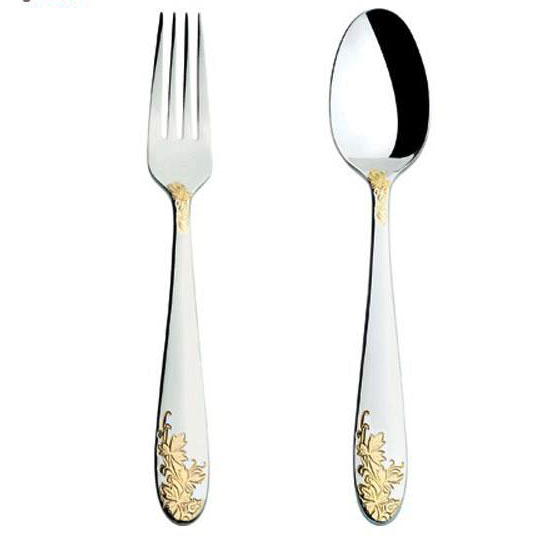 سرویس قاشق و چنگال 12 پارچه ناب استیل مدل امپریال