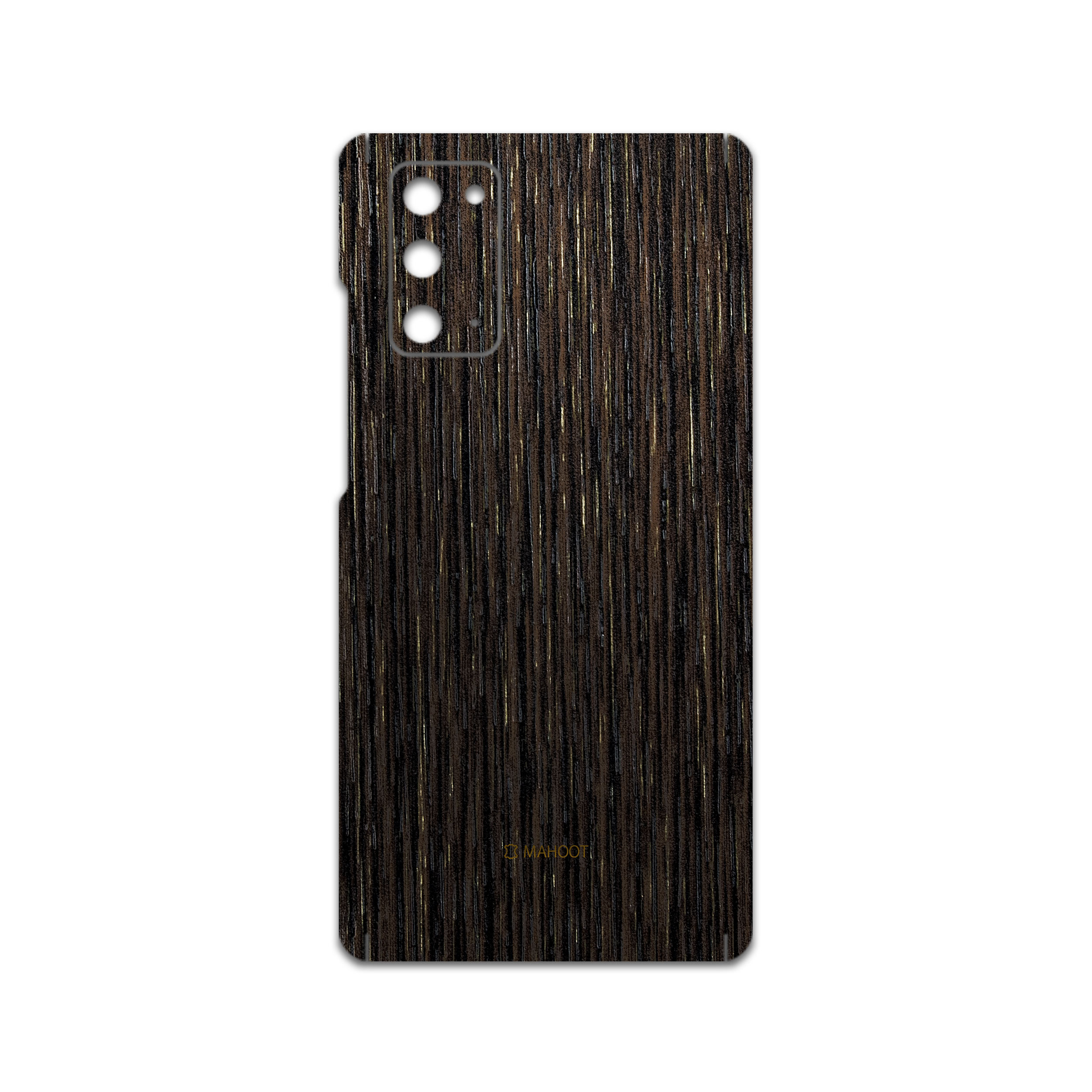 برچسب پوششی ماهوت مدل Dark-Gold-Stripes-Wood مناسب برای گوشی موبایل سامسونگ Galaxy Note20