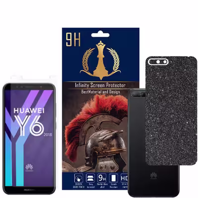 برچسب پوششی اینفینیتی مدل PRO MAX مناسب برای گوشی موبایل هوآوی Y6 2018 به همراه محافظ صفحه نمایش