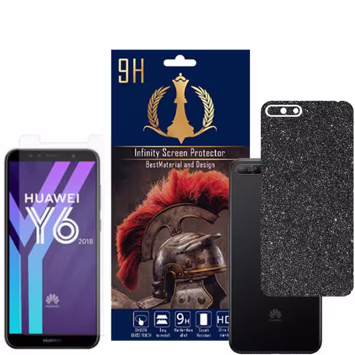 برچسب پوششی اینفینیتی مدل PRO MAX مناسب برای گوشی موبایل هوآوی Y6 2018 به همراه محافظ صفحه نمایش